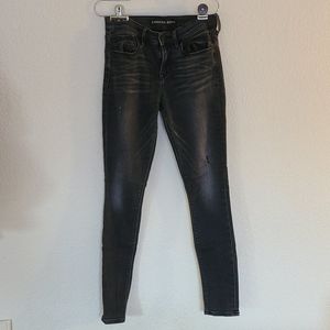 Mid rise black skinny jeans